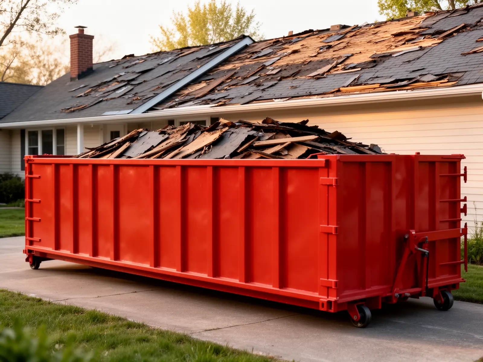 Roll-off dumpster from Summer Landing Dumpster Rental in Daytona Beach, FL